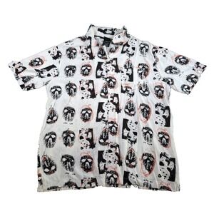 FRIDAY THE 13TH JASON LIGHTWEIGHT BUTTON UP XL HAWAIIAN MENS SHIRT